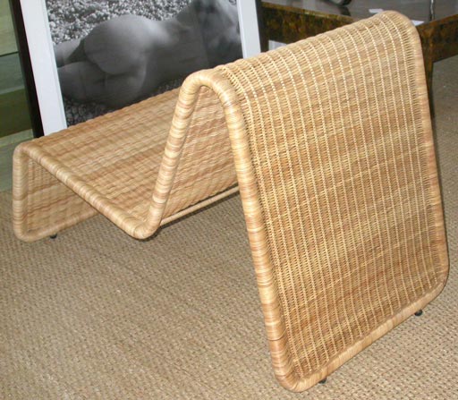 Eero Aarnio woven wicker lounge chairs 1