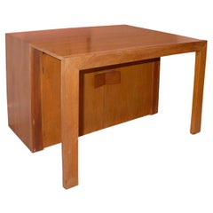 Walnut & red birch dining chest by Stanley Young
