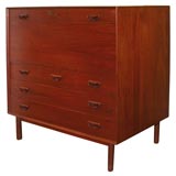 Teak chest w/desk system by Peter Hvidt
