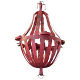 Painted tole chandelier