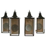 Antique Set of four wall lanterns