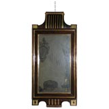 Russian Neoclassic Mahogany Mirror With Brass Inlaid