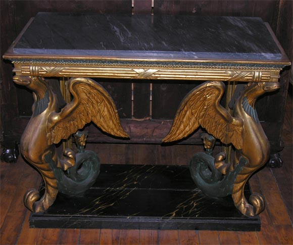 Sweidish Neoclassical Console with Marble Top