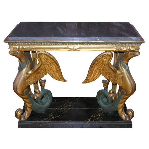 Swedish Gustavian Griffin Console For Sale