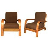 Rare Pair of Streamline Chairs by Russell Wright for Conant Ball