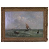 Antique Seascape Painting