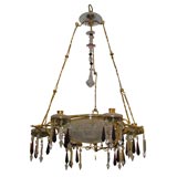 An Antique Dore Bronze and Crystal  French Chandelier