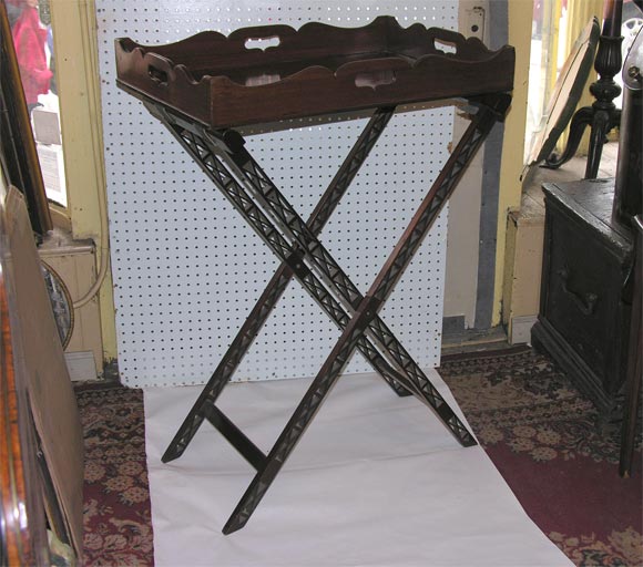 An Antique Butler's Tray on Later Stand
