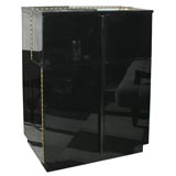 Black Lacquered Bar Cabinet