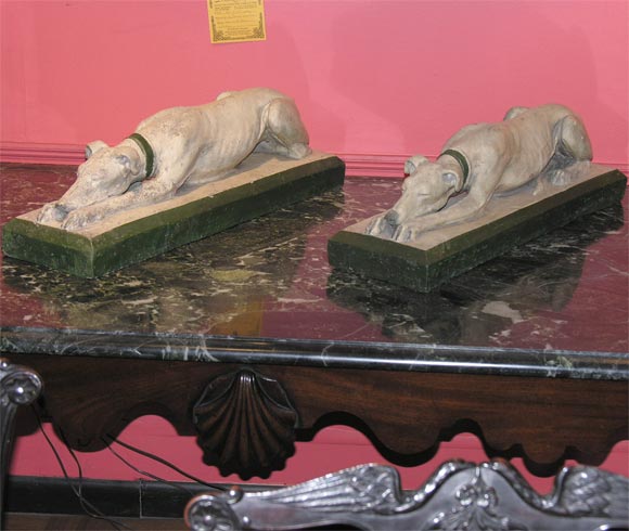 Pair of early 19th century whippets from the collection of Rebecca Harkness