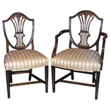Set of 10 Shieldback Mahogany Dining Chairs