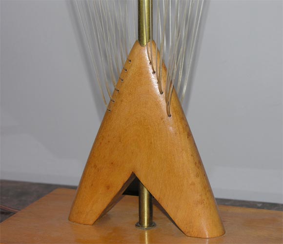 Mid-Century Modern  Clark Voorhees Table Lamp Mid Century ModernAbstract  Sculptural Fish  For Sale