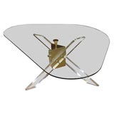 Lucite/Chrome/Glass Coffee Table