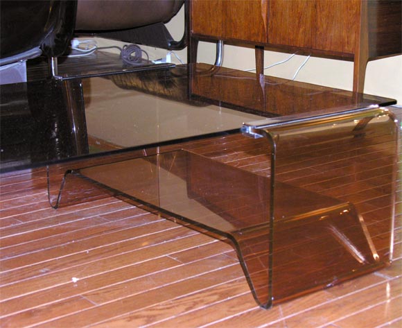 brown acrylic coffee table