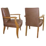Pair of Leather Occasional Chairs