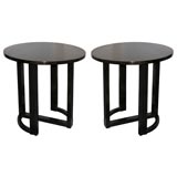 Pair of Bookmatched Walnut Tables by Walter Dorwin Teague