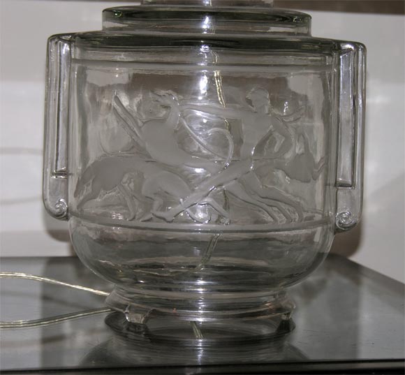 Fosteria Etched Glass Lamp  Designed by Hunt Dietrich