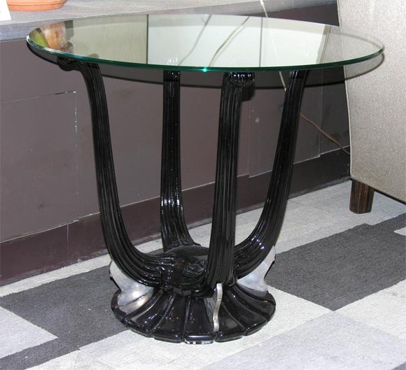 Ebonized Art Deco Side Table