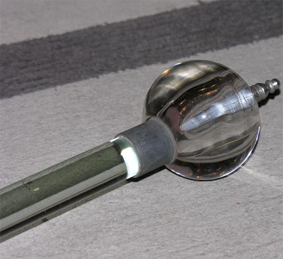 20th Century Pair of Rare Glass Drapery Rods