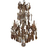 Fabulous 12 Lite Crystal and Bronze Chandelier
