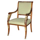 Pair of the Period Empire Mahagony Arm Chairs Pair of the Period Empire Mahagony Arm Chairs
