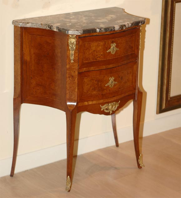 Turn of the Century Louis X V I Style Petite Bombe Commode