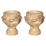 A Pair of Grand Scale Neoclassical Inspired Garden Urns