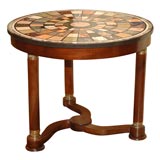 Antique An Empire Mahogany and Specimen Marble Gueridon