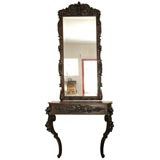 Carved Console Table 
Mirror
