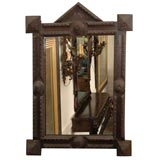 Tramp Art Frame with Mirror