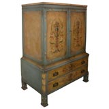 C.1920 Hand Painted Armoire