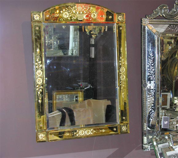 Amber Venetian Mirror