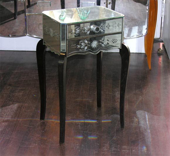 Pair of Custom Mirrored French Deco Commodes