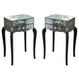 Pair of Custom Mirrored French Deco Commodes
