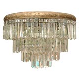 Large Oval Crystal Ceiling Light