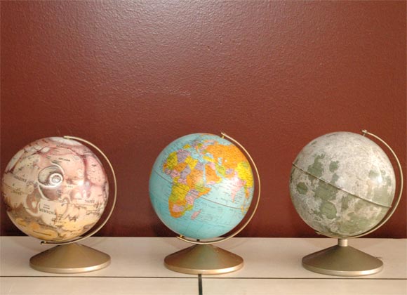 GLOBES, Earth Moon and Mars