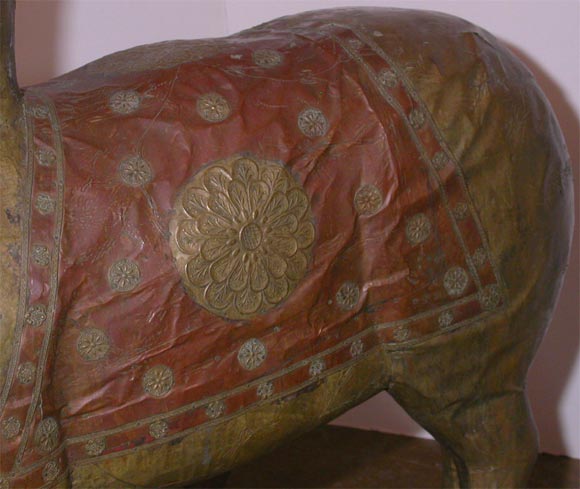 Indian Brahman Bull Clad in Brass and Copper For Sale