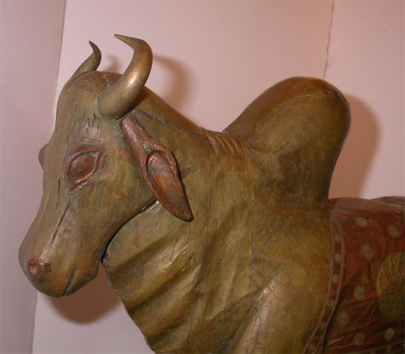 Brahman Bull Clad in Brass and Copper For Sale 1