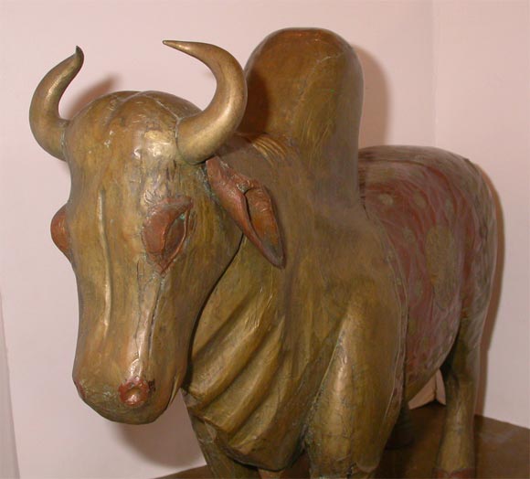 Brahman Bull Clad in Brass and Copper For Sale 3