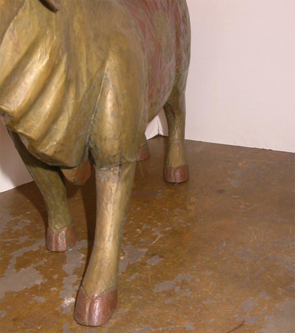 Brahman Bull Clad in Brass and Copper For Sale 4