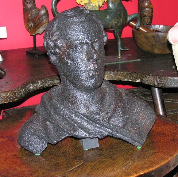 Weathered cast iron bust