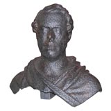 Weathered cast iron bust