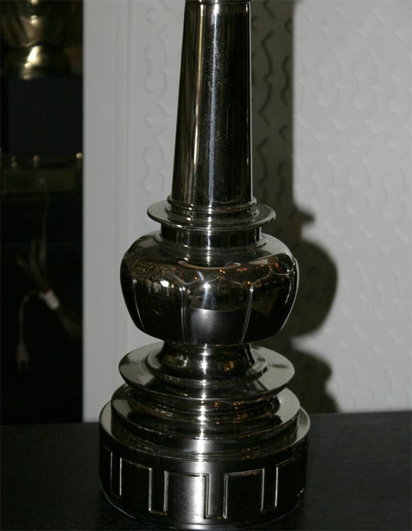 Monumental Pair of Stiffel Lotus Form Table Lamps