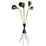 Six Light Gooseneck Floor Lamp