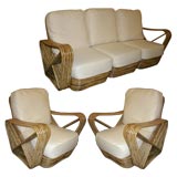 Rattan Set in the Style of Paul Frankl