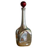 Vintage Over-scaled Mercury Glass Bottle with Stopper