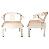 Pair of 70's Asian-style Armchairs