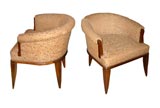 Pair of Rosewood Occasional Chairs by Dominique