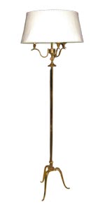 Bronze and Gun Metal French Floor Lamp