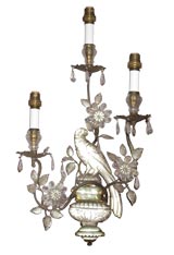 Pair of Bagues Rock Crystal Sconces